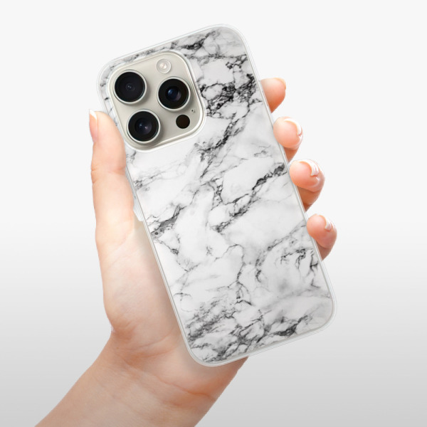 Silikonové pouzdro iSaprio - Apple iPhone 16 Pro - White Marble 01