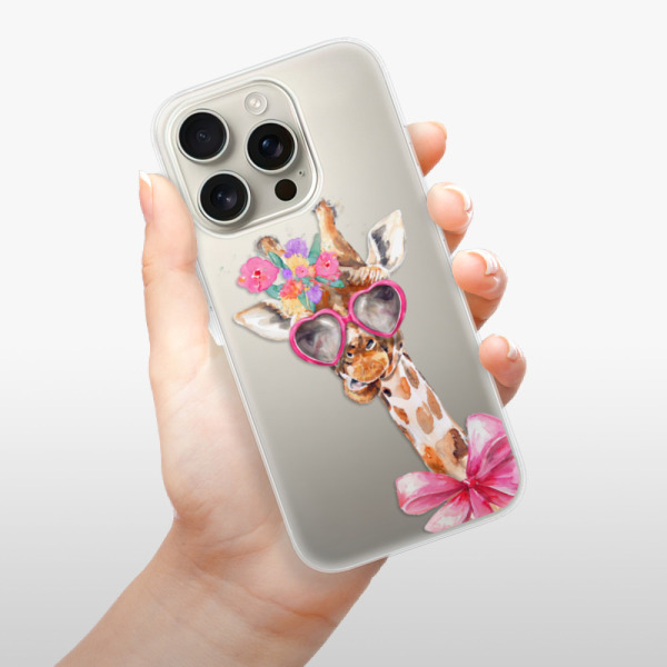 Silikonové pouzdro iSaprio - Apple iPhone 16 Pro - Lady Giraffe