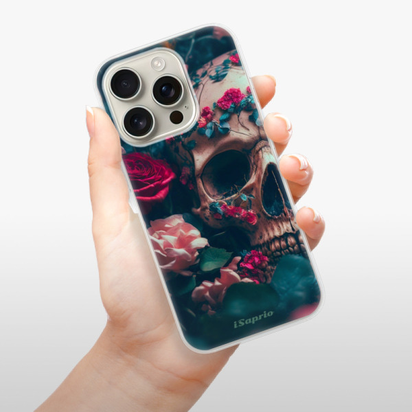 Silikonové pouzdro iSaprio - Apple iPhone 16 Pro - Skull in Roses