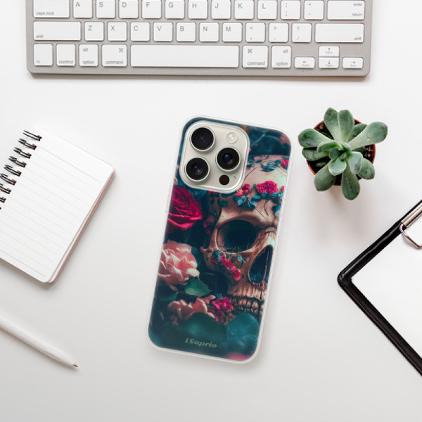 Silikonové pouzdro iSaprio - Apple iPhone 16 Pro - Skull in Roses