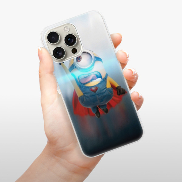Silikonové pouzdro iSaprio - Apple iPhone 16 Pro Max - Mimons Superman 02
