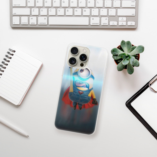 Silikonové pouzdro iSaprio - Apple iPhone 16 Pro Max - Mimons Superman 02