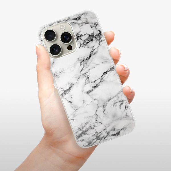 Silikonové pouzdro iSaprio - Apple iPhone 16 Pro Max - White Marble 01