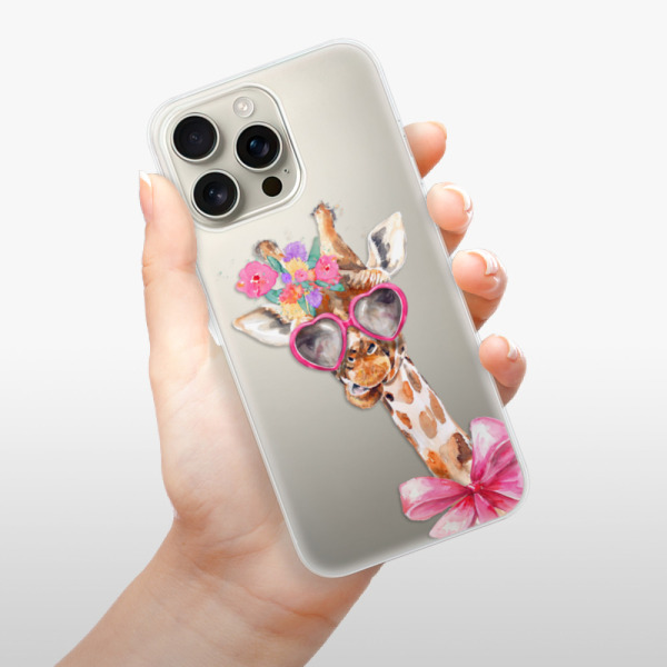 Silikonové pouzdro iSaprio - Apple iPhone 16 Pro Max - Lady Giraffe