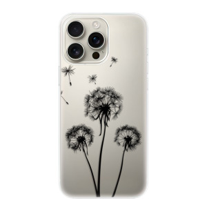 Silikonové pouzdro iSaprio - Apple iPhone 16 Pro Max - Three Dandelions - black