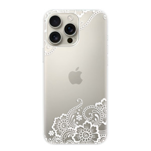 Silikonové pouzdro iSaprio - Apple iPhone 16 Pro Max - White Lace 02