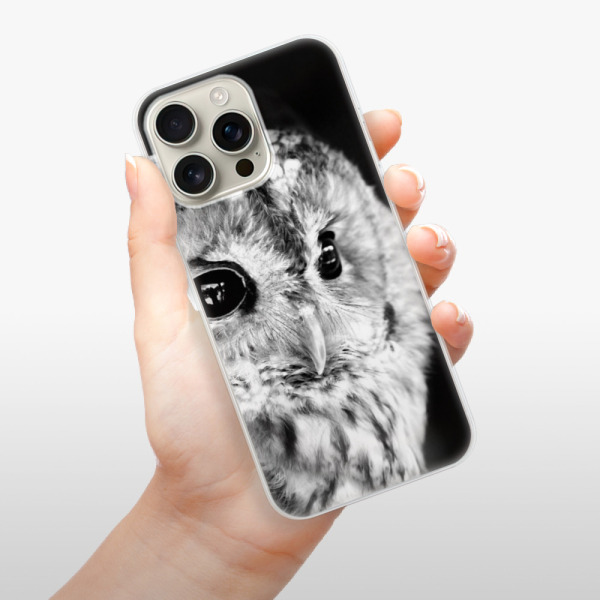 Silikonové pouzdro iSaprio - Apple iPhone 16 Pro Max - BW Owl
