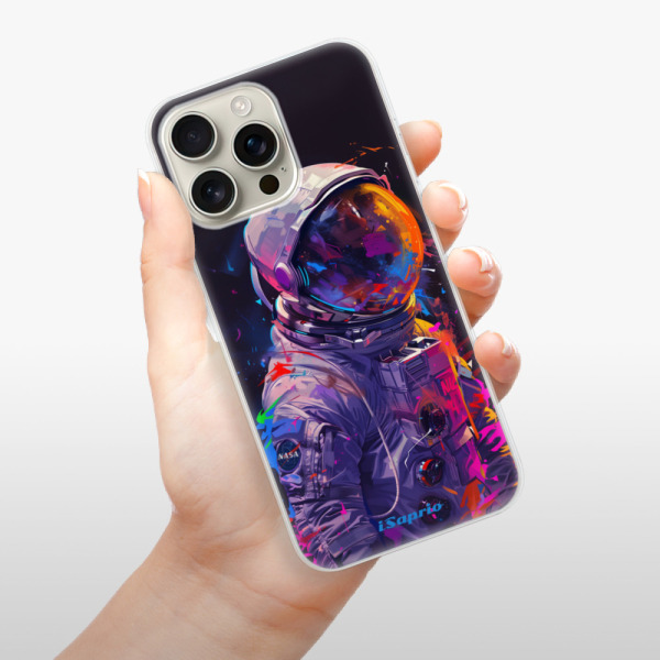 Silikonové pouzdro iSaprio - Apple iPhone 16 Pro Max - Neon Astronaut