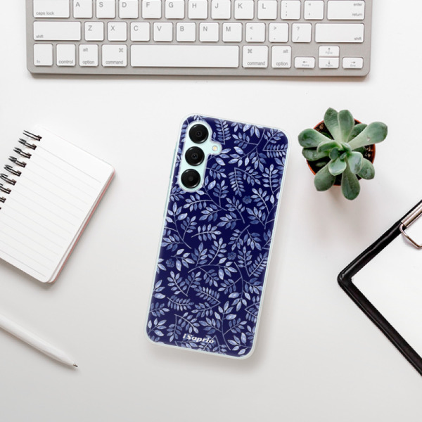 Silikonové pouzdro iSaprio - Samsung Galaxy A16 / A16 5G - Blue Leaves 05