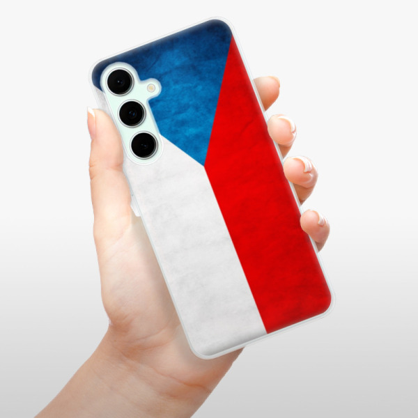 Silikonové pouzdro iSaprio - Samsung Galaxy S24 FE - Vlajka Česká republika
