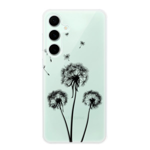 Silikonové pouzdro iSaprio - Samsung Galaxy S24 FE - Three Dandelions - black