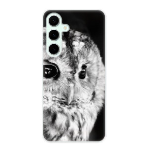 Silikonové pouzdro iSaprio - Samsung Galaxy S24 FE - BW Owl