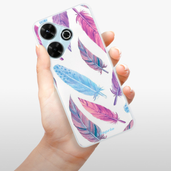 Silikonové pouzdro iSaprio - Xiaomi Redmi 13 - Feather Pattern 10