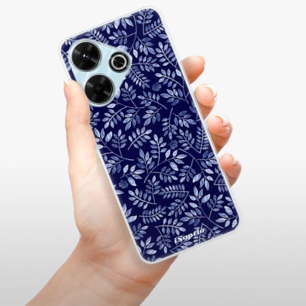 Silikonové pouzdro iSaprio - Xiaomi Redmi 13 - Blue Leaves 05
