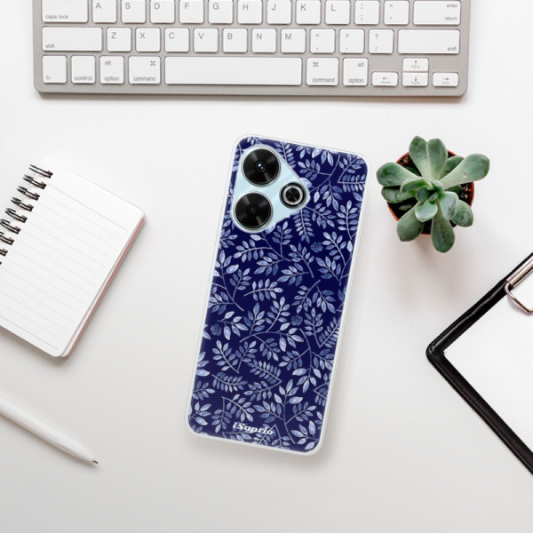 Silikonové pouzdro iSaprio - Xiaomi Redmi 13 - Blue Leaves 05