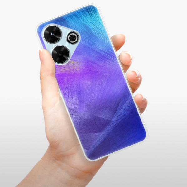 Silikonové pouzdro iSaprio - Xiaomi Redmi 13 - Purple Feathers