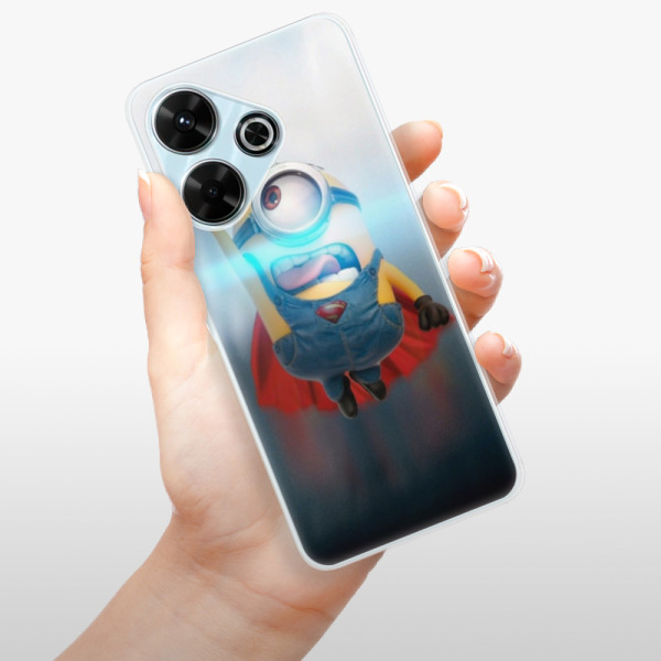 Silikonové pouzdro iSaprio - Xiaomi Redmi 13 - Mimons Superman 02
