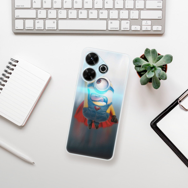 Silikonové pouzdro iSaprio - Xiaomi Redmi 13 - Mimons Superman 02