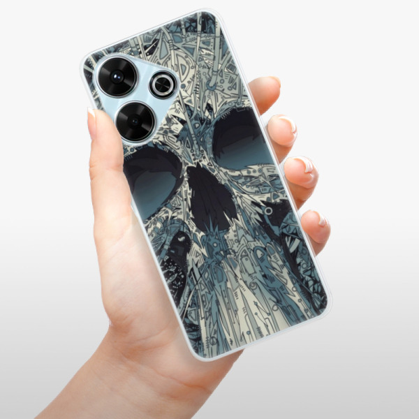 Silikonové pouzdro iSaprio - Xiaomi Redmi 13 - Abstract Skull
