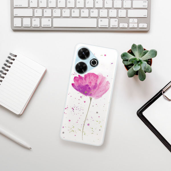 Silikonové pouzdro iSaprio - Xiaomi Redmi 13 - Poppies