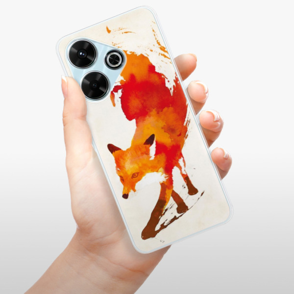 Silikonové pouzdro iSaprio - Xiaomi Redmi 13 - Fast Fox