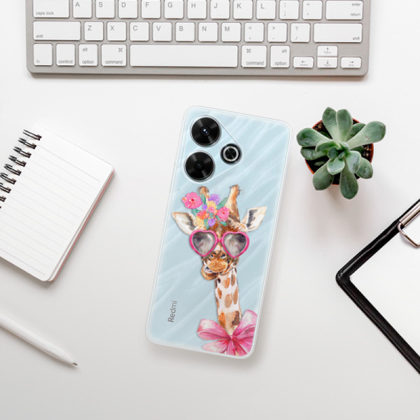 Silikonové pouzdro iSaprio - Xiaomi Redmi 13 - Lady Giraffe