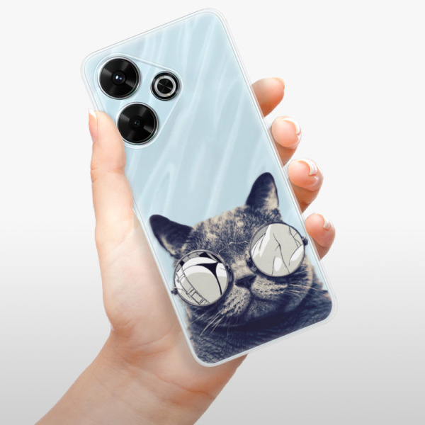 Silikonové pouzdro iSaprio - Xiaomi Redmi 13 - Crazy Cat 01