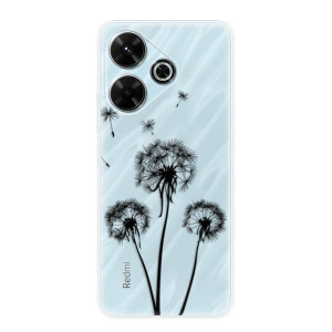 Silikonové pouzdro iSaprio - Xiaomi Redmi 13 - Three Dandelions - black