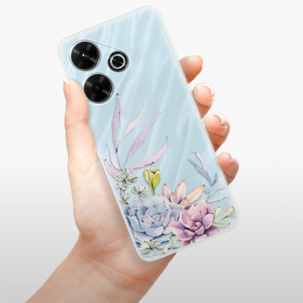 Silikonové pouzdro iSaprio - Xiaomi Redmi 13 - Succulent 01