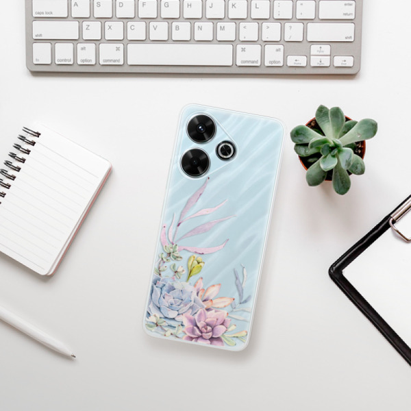 Silikonové pouzdro iSaprio - Xiaomi Redmi 13 - Succulent 01