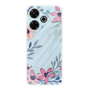 Silikonové pouzdro iSaprio - Xiaomi Redmi 13 - Leaves and Flowers