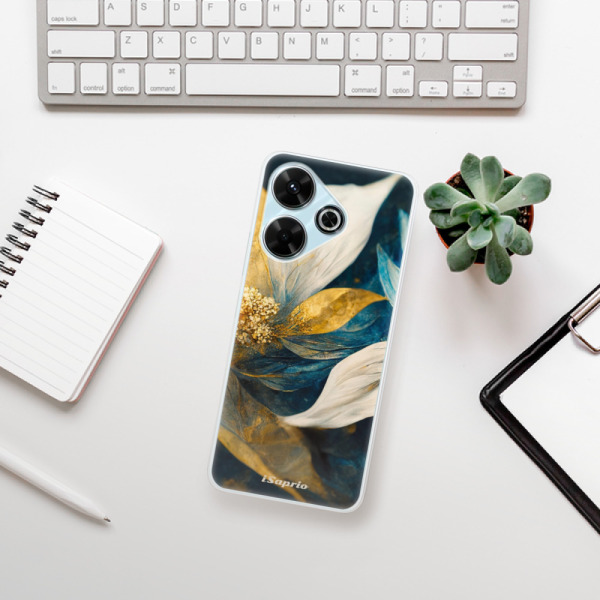 Silikonové pouzdro iSaprio - Xiaomi Redmi 13 - Gold Petals