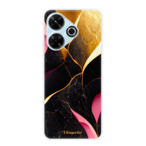Silikonové pouzdro iSaprio - Xiaomi Redmi 13 - Gold Pink Marble