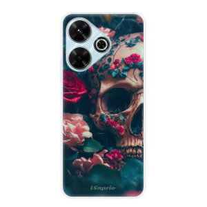 Silikonové pouzdro iSaprio - Xiaomi Redmi 13 - Skull in Roses