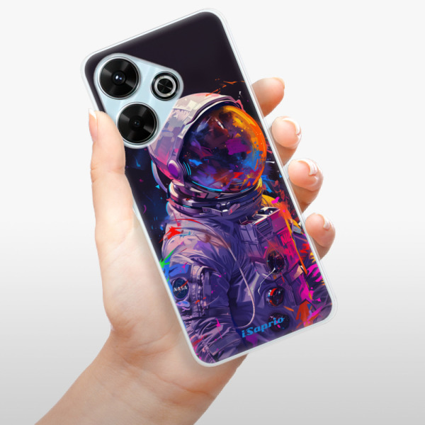 Silikonové pouzdro iSaprio - Xiaomi Redmi 13 - Neon Astronaut