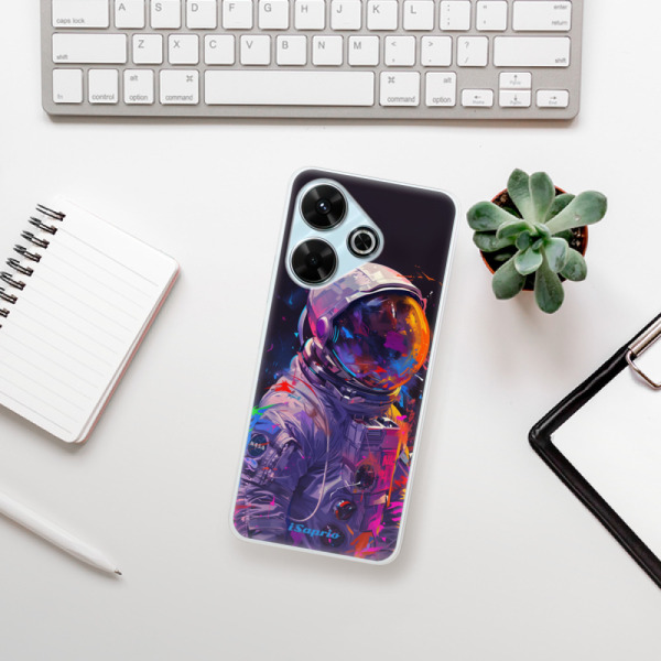 Silikonové pouzdro iSaprio - Xiaomi Redmi 13 - Neon Astronaut