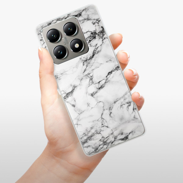 Silikonové pouzdro iSaprio - Xiaomi 14T - White Marble 01