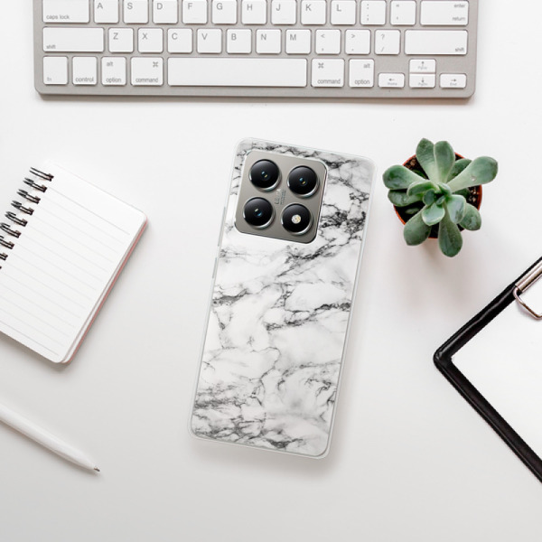 Silikonové pouzdro iSaprio - Xiaomi 14T - White Marble 01
