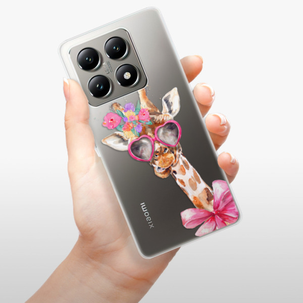 Silikonové pouzdro iSaprio - Xiaomi 14T - Lady Giraffe