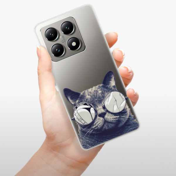 Silikonové pouzdro iSaprio - Xiaomi 14T - Crazy Cat 01