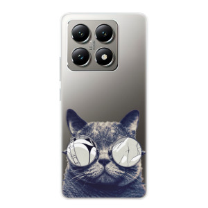 Silikonové pouzdro iSaprio - Xiaomi 14T - Crazy Cat 01