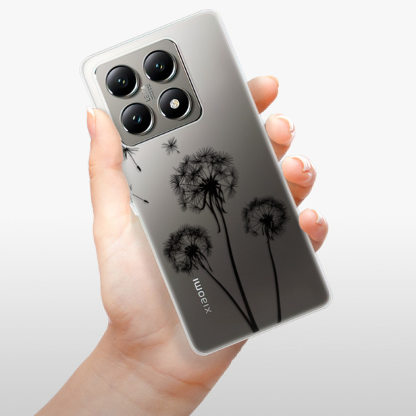 Silikonové pouzdro iSaprio - Xiaomi 14T - Three Dandelions - black