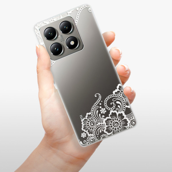 Silikonové pouzdro iSaprio - Xiaomi 14T - White Lace 02