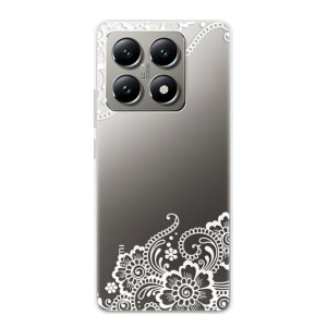 Silikonové pouzdro iSaprio - Xiaomi 14T - White Lace 02