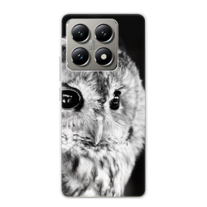 Silikonové pouzdro iSaprio - Xiaomi 14T - BW Owl