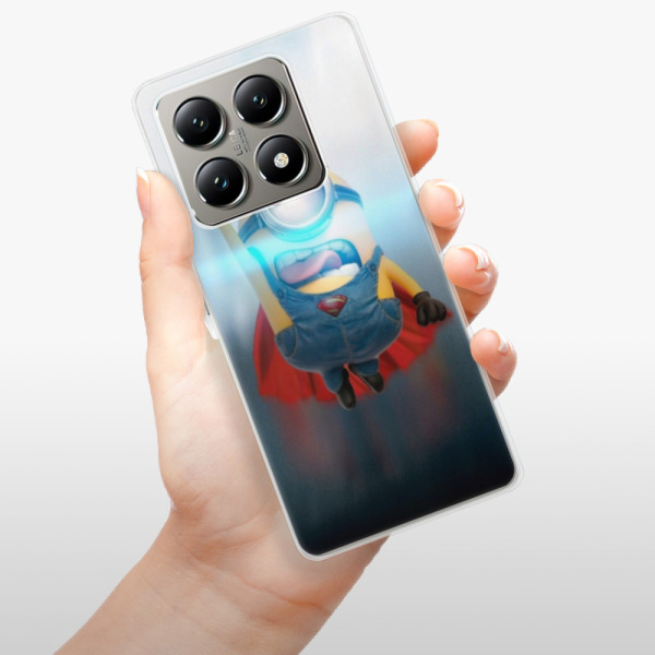 Silikonové pouzdro iSaprio - Xiaomi 14T Pro - Mimons Superman 02