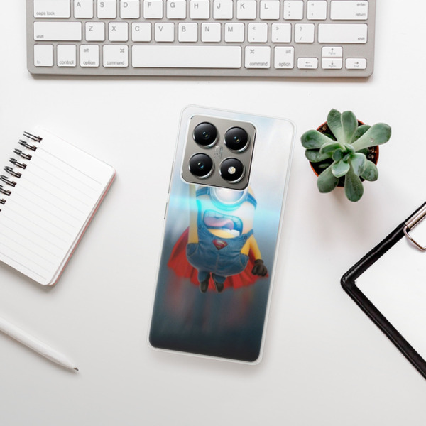 Silikonové pouzdro iSaprio - Xiaomi 14T Pro - Mimons Superman 02