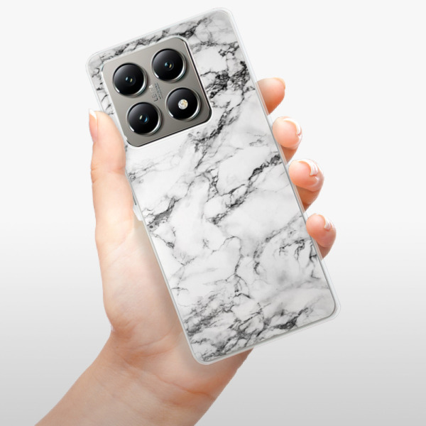 Silikonové pouzdro iSaprio - Xiaomi 14T Pro - White Marble 01