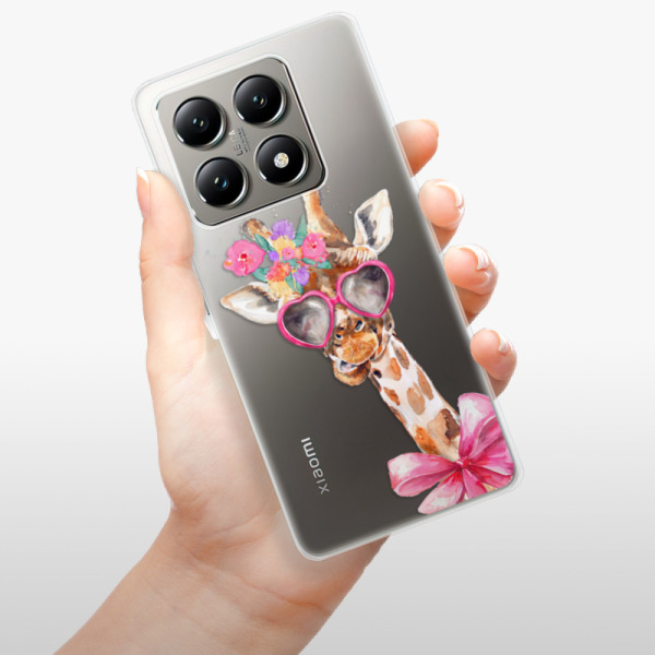 Silikonové pouzdro iSaprio - Xiaomi 14T Pro - Lady Giraffe