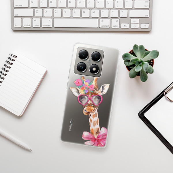 Silikonové pouzdro iSaprio - Xiaomi 14T Pro - Lady Giraffe